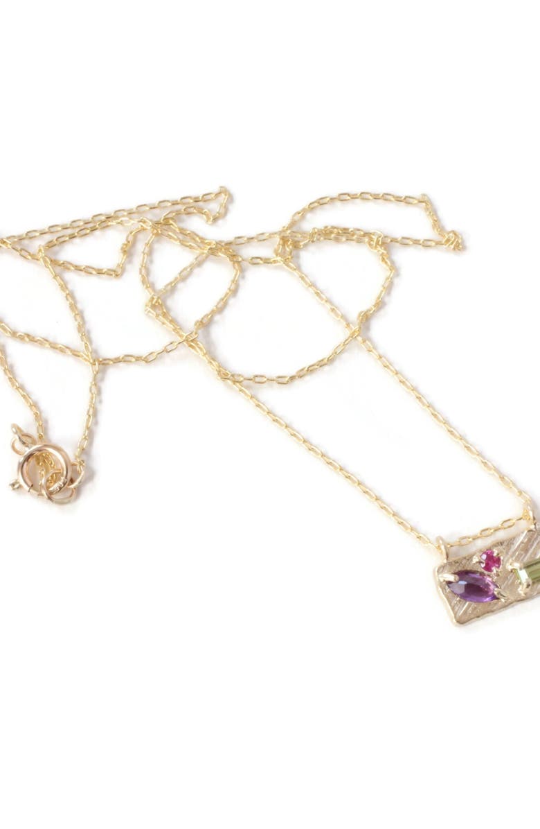 Linn Designs 14K Violet Garden Small Collage Necklace, Alternate, color, Gold