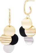 SAVVY CIE JEWELS Disc Cascade Drop Earrings