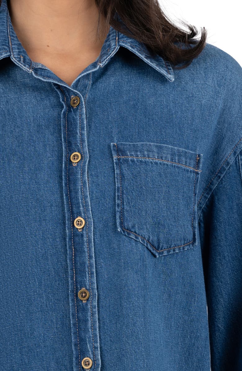 KUT from the Kloth Leighton Denim Button-Up Shirt, Alternate, color, 