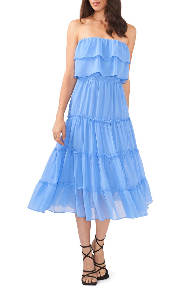 knee length dresses for ladies Taking Chances Ruffled Midi Dress main image 0