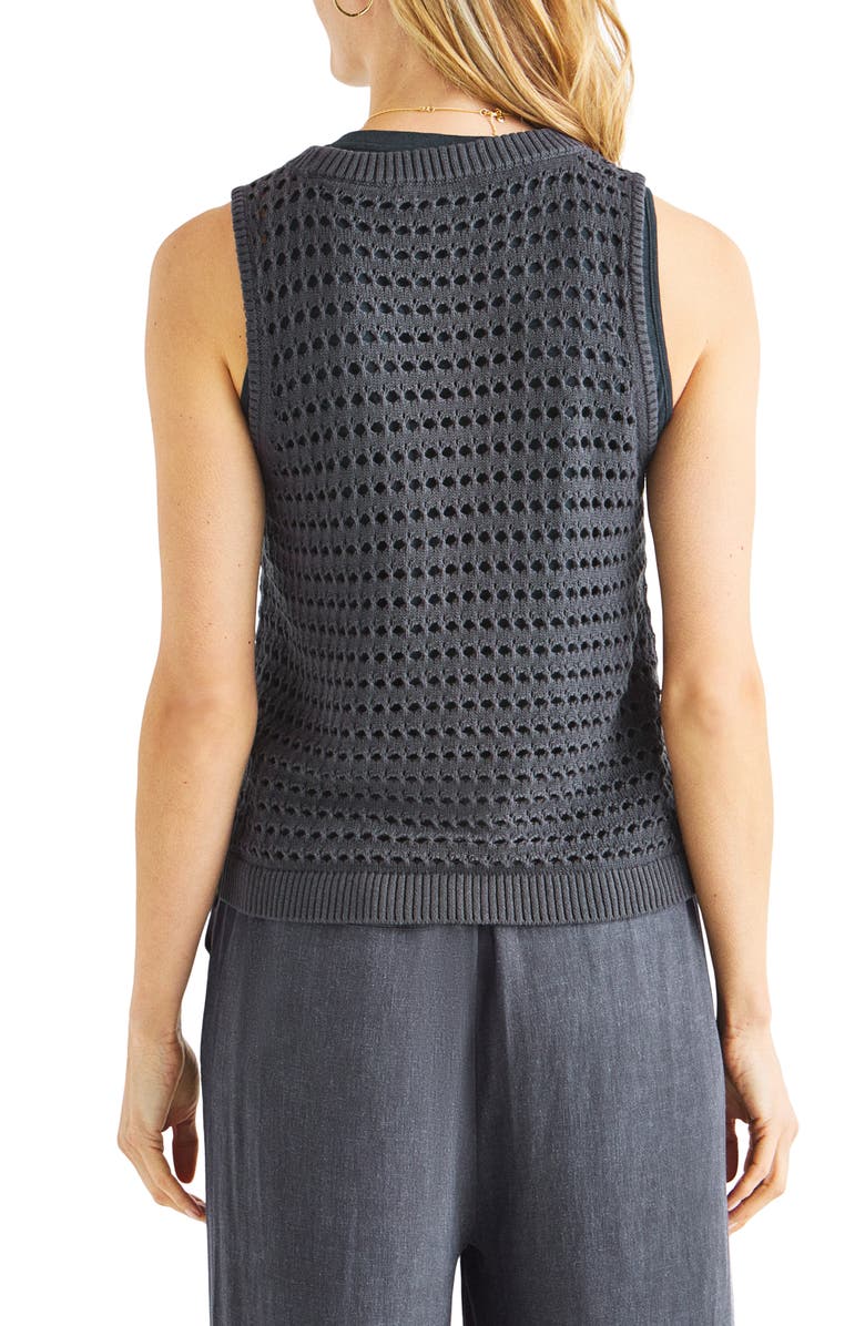 Splendid Asher Open Knit Sleeveless Top, Alternate, color, 