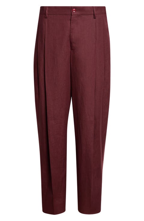 Pleated Linen Trousers