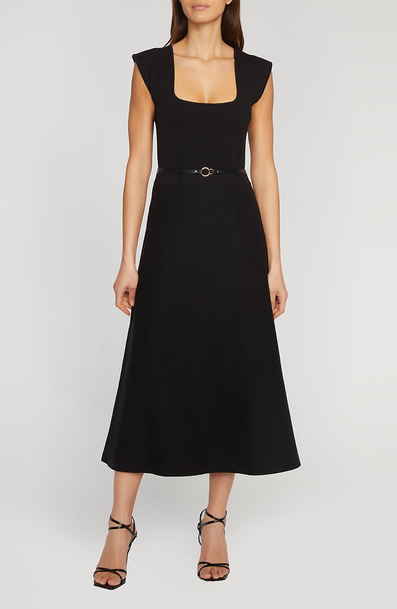 Elie Tahari The Vera Belted Maxi Sweater Dress, Main, color, 