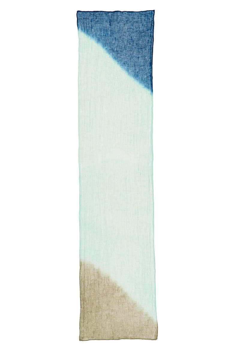 Hand Dyed Linen Scarf, Alternate, color, JEWEL