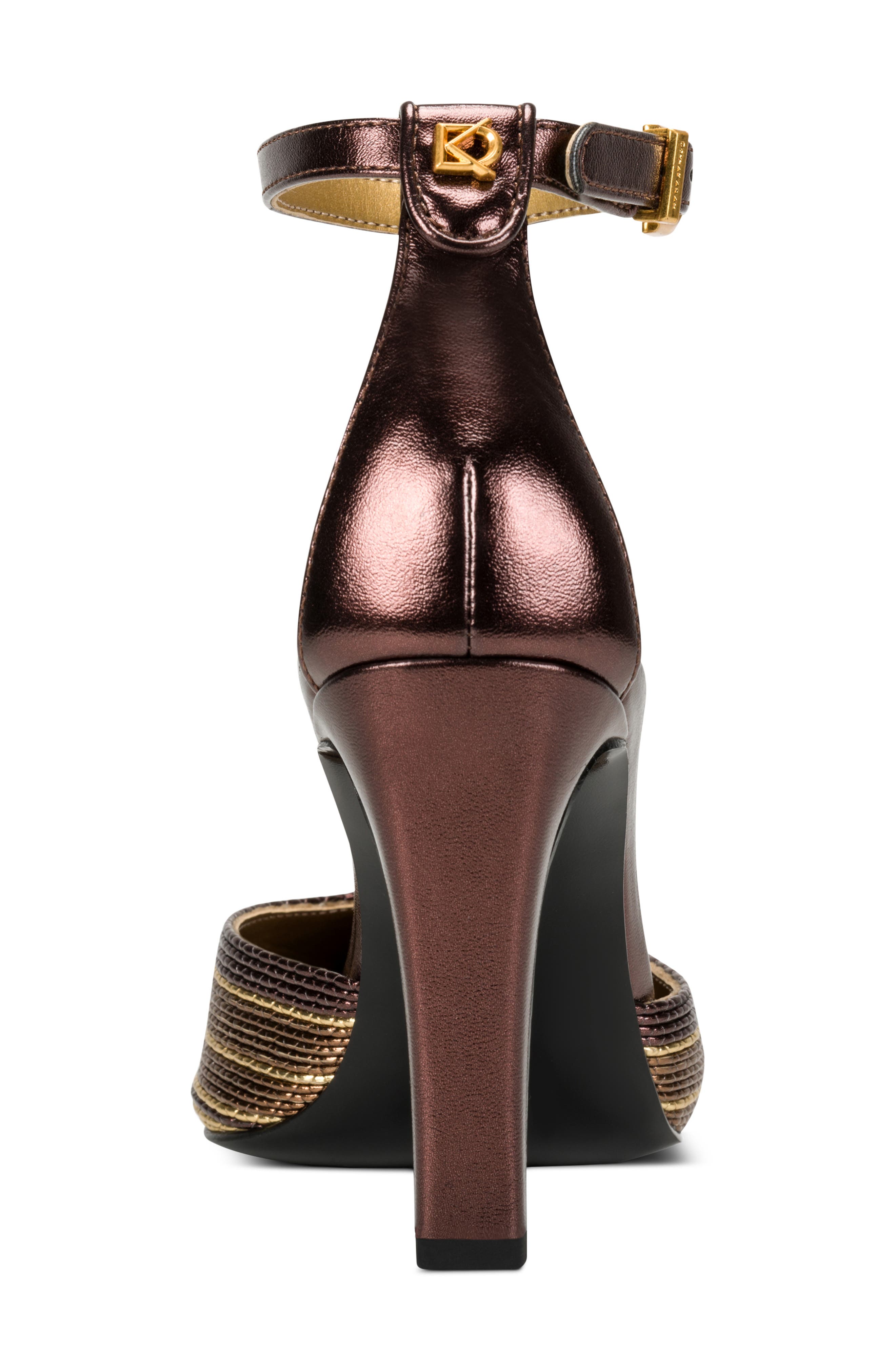 Patricia Ankle Strap Pointed Toe Pump, Alternate, color, CANYON BRO