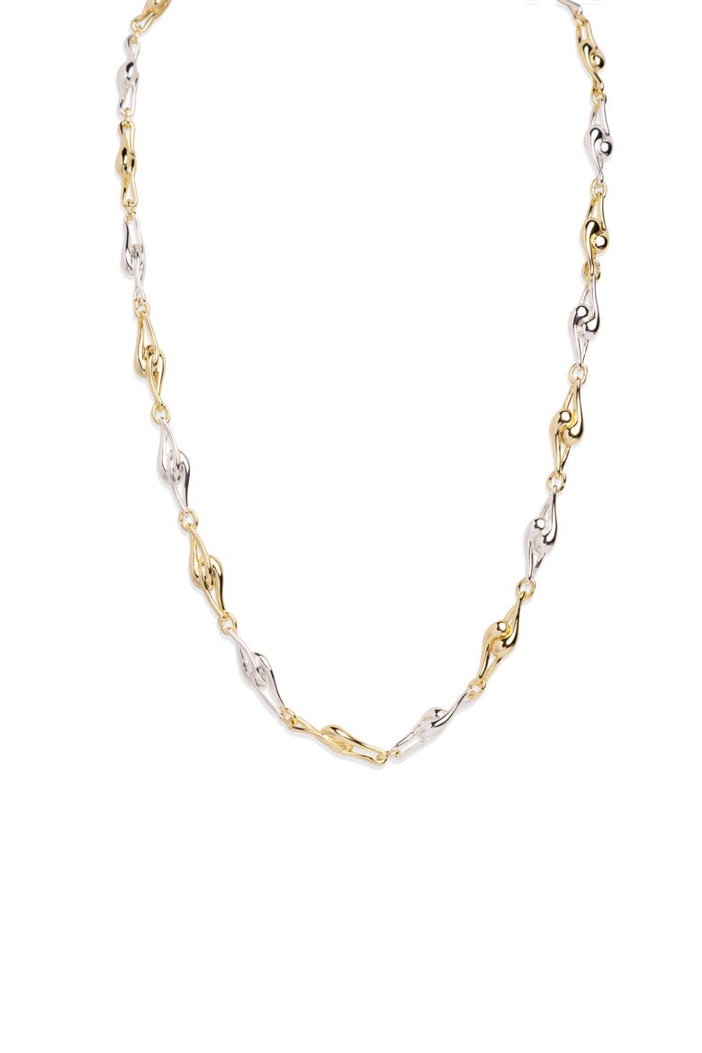 Fluid Link Necklace, Main, color, TWO TONE