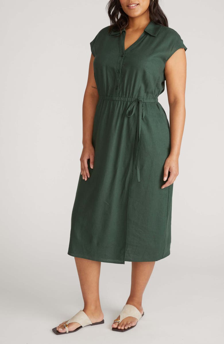 Universal Standard Laurel Linen Blend Shirtdress, Alternate, color, 