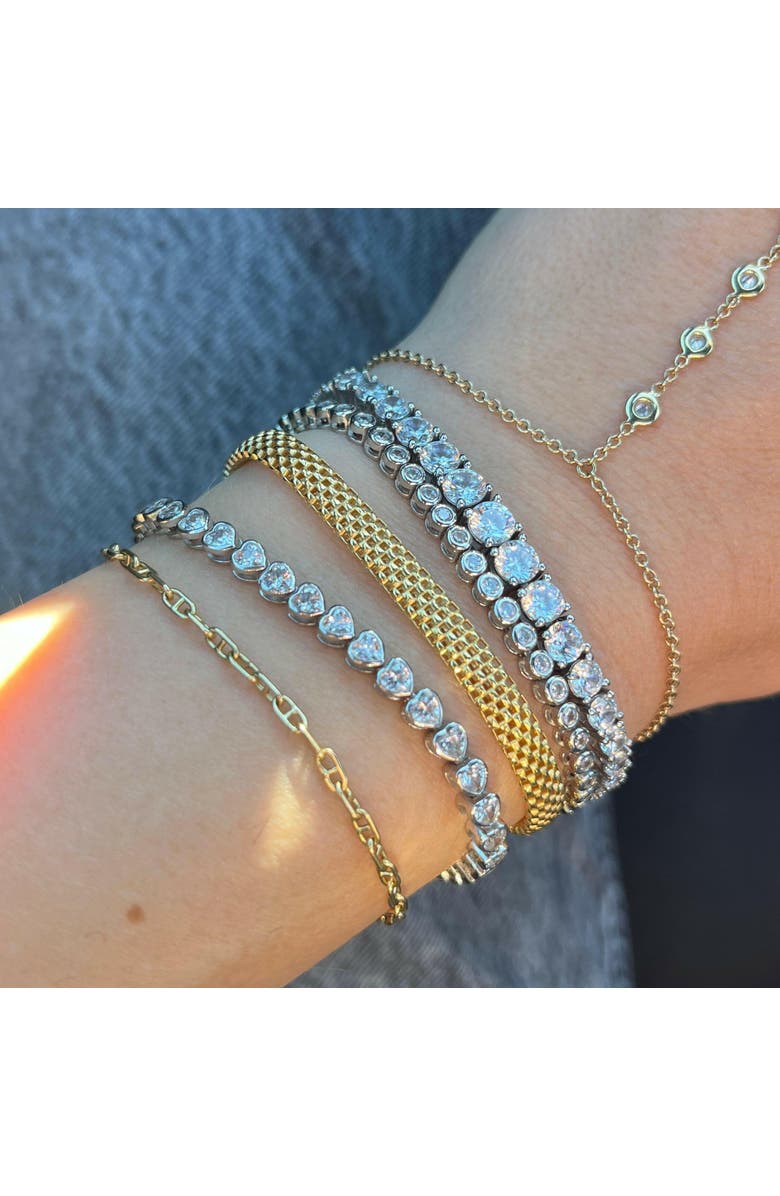 Leni James The Jaimie Graduated Tennis Bracelet, Alternate, color, Silver