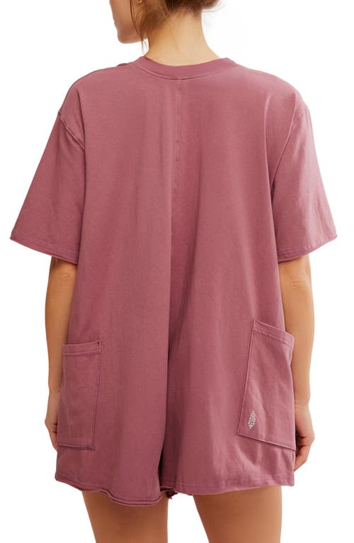Free People Hot Shot Tee Romper In Clove