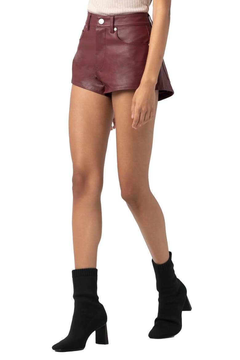 Hot Faux Leather Shorts, Alternate, color, MOVE ASIDE