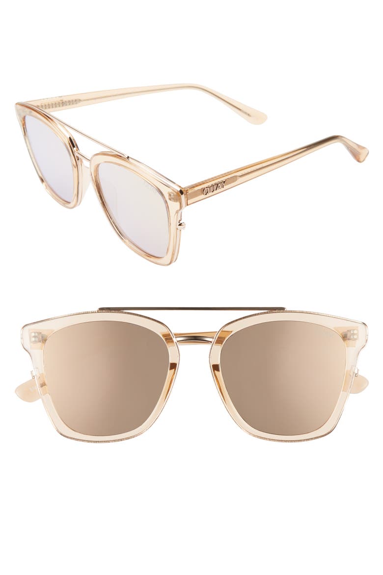 Sweet Dreams 55mm Square Sunglasses, Alternate, color, CHAMPAGNE/ ROSE