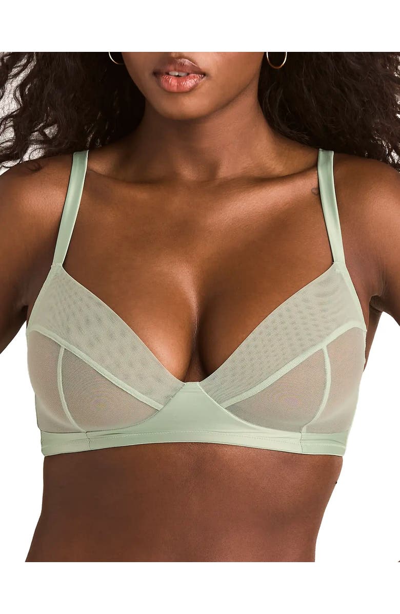 Adore Me Tannessee Unlined Plunge Bra, Main, color, Medium Green