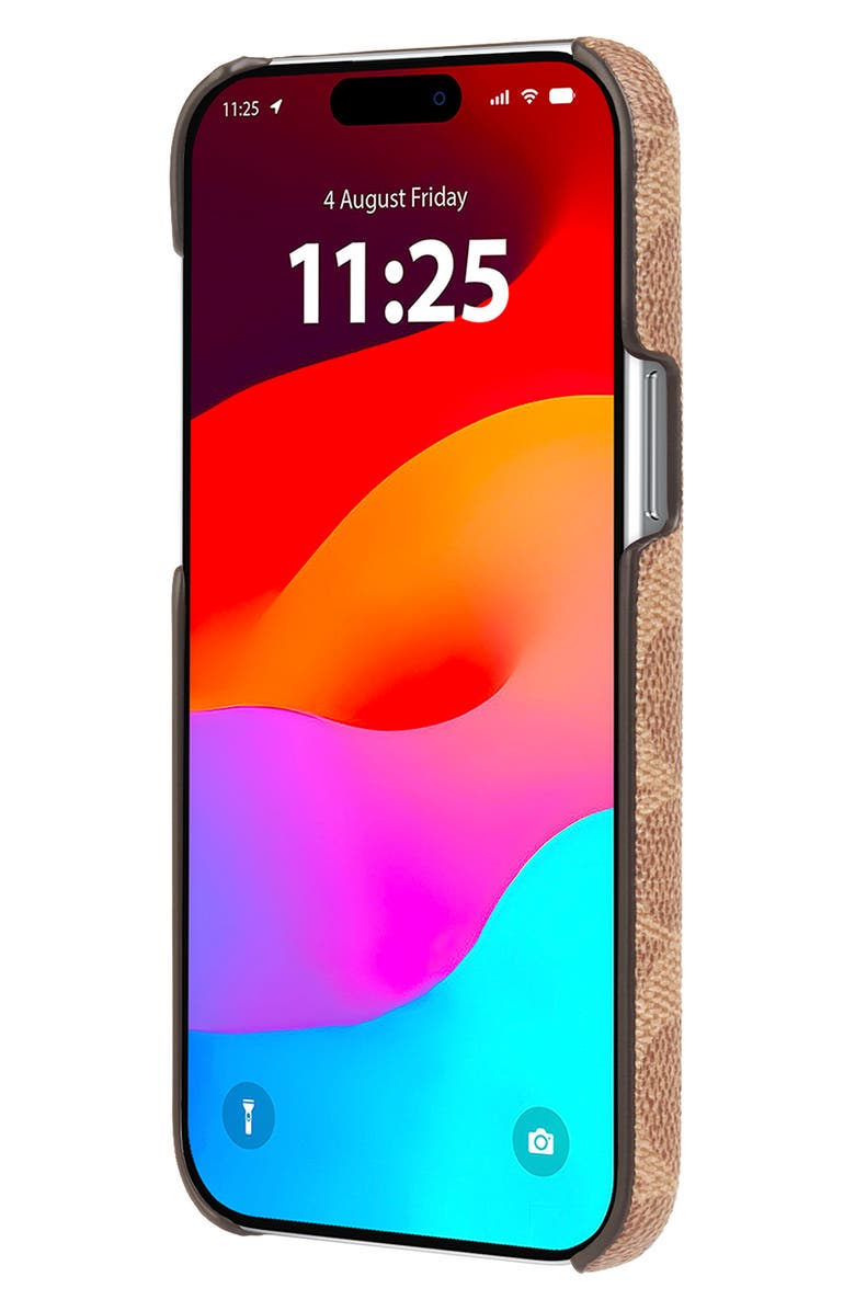 COACH iPhone 15 Plus Signature Phone Case, Alternate, color,