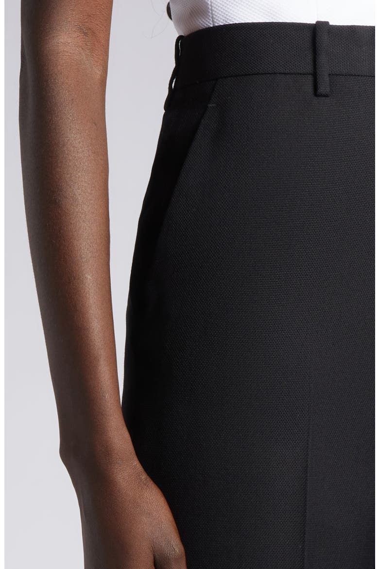 Panama Wool & Silk Pants, Alternate, color, BLACK