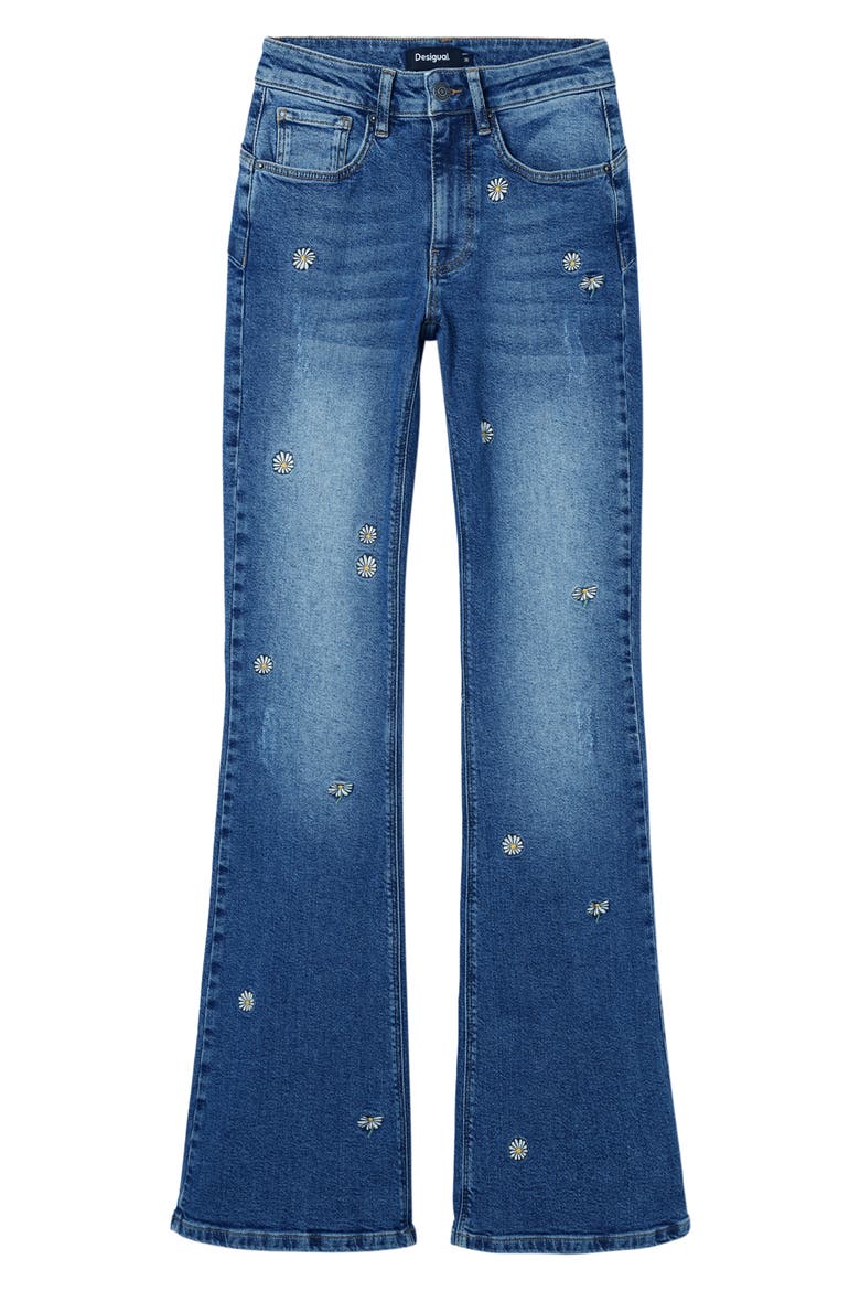 Daisy Flare Jeans, Alternate, color, BLUE
