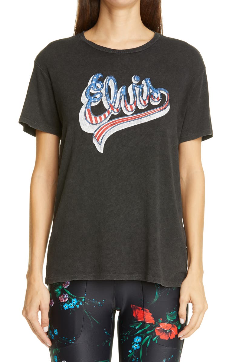 R13 Elvis Flag Graphic Cotton Blend Tee, Main, color, 