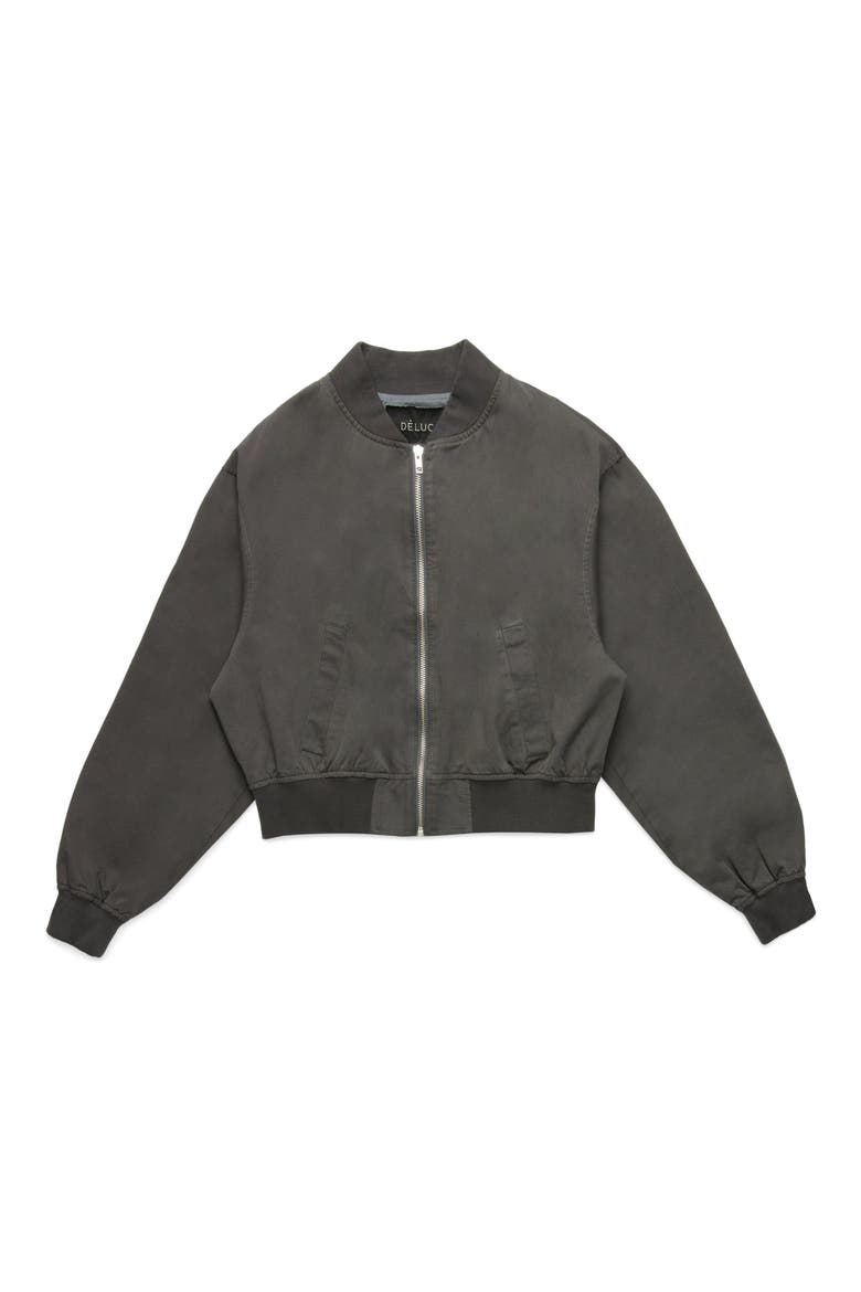 Safira Washed Cotton Crop Jacket, Alternate, color, GREY