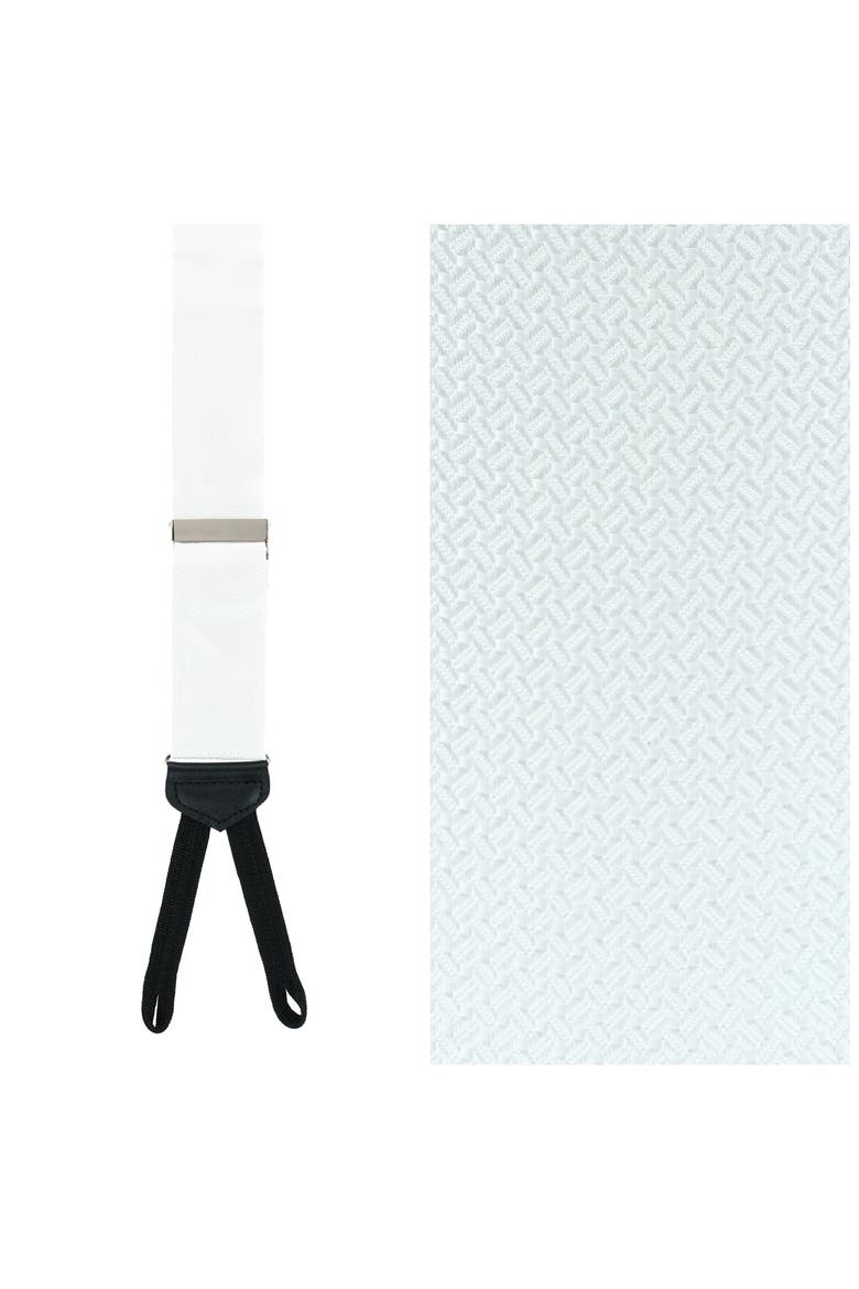 The Monte Bello Jacquard Silk Suspenders, Alternate, color, WHITE