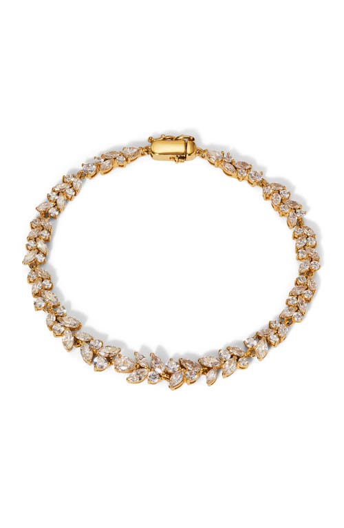 Nadri Sav Cubic Zirconia Cluster Flex Bracelet In Gold