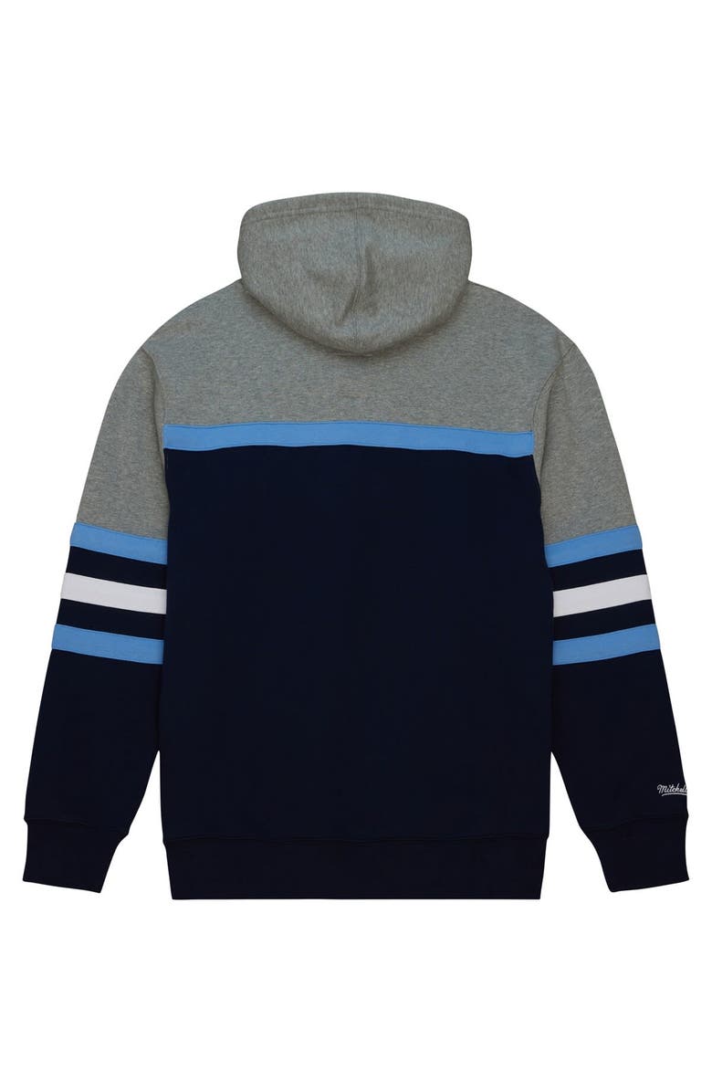 Mitchell & Ness Men's Mitchell & Ness Navy North Carolina Tar Heels Head Coach Pullover Hoodie, Alternate, color, Navy