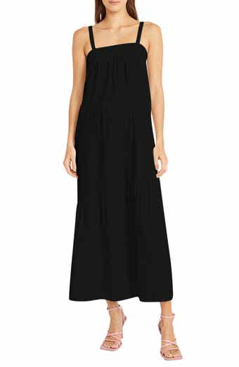 Tiered Stretch Cotton Maxi Sundress