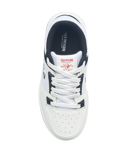 True Religion Boy's Trey Court Sneaker In White/black