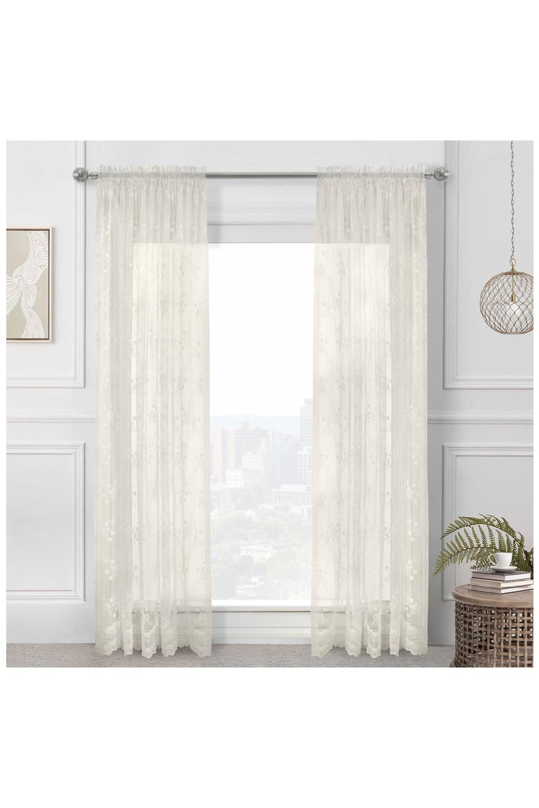 Single Indoor Curtain Panel, Alternate, color, EGGSHELL