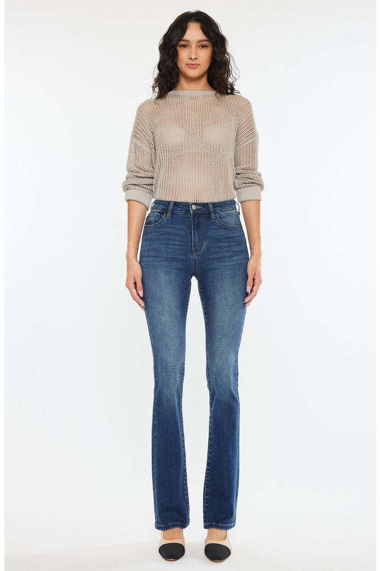Hope Essentials High Rise Skinny Bootcut Jeans, Main, color, Medium Wash