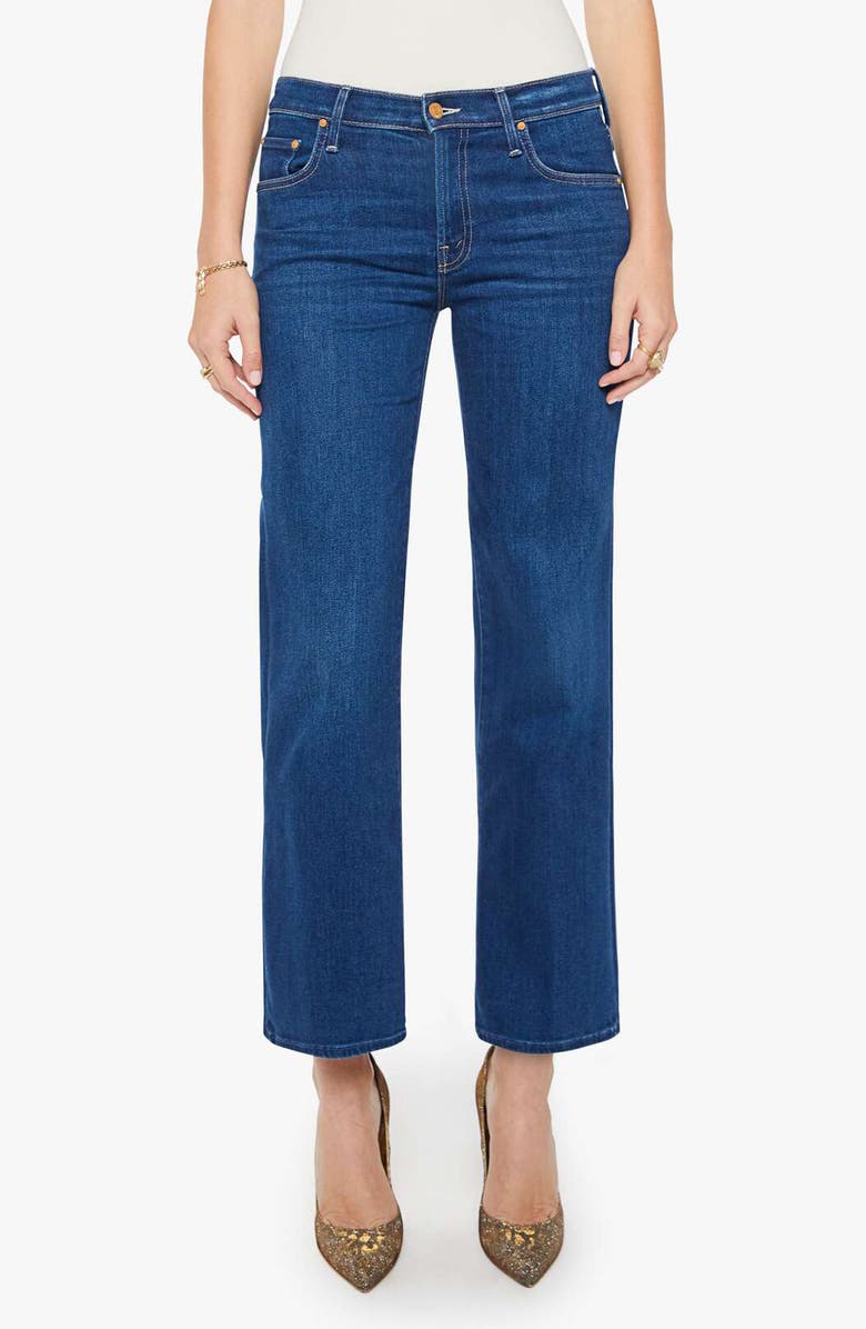 MOTHER The Mid Rise Rambler Zip Flood Jeans, Main, color, Pinkies Up