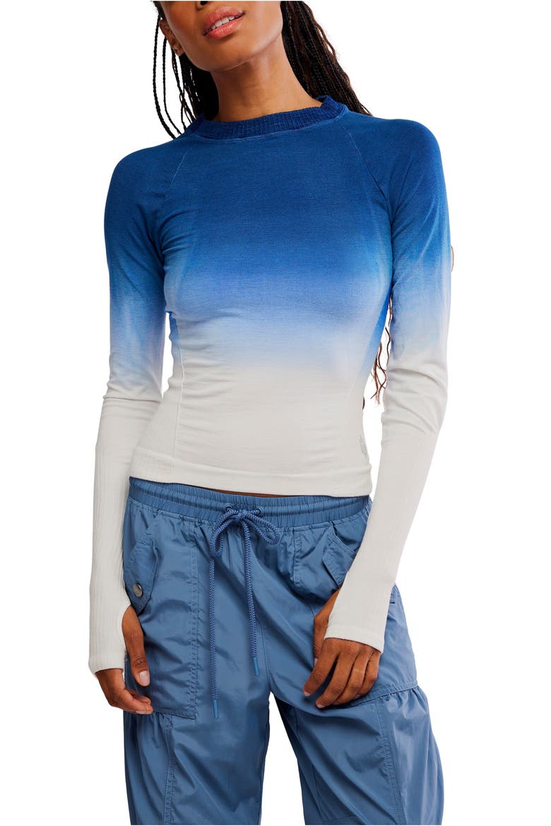 FP Movement Take Flight Layer Top, Main, color, DEEP BLUE FADED COMB