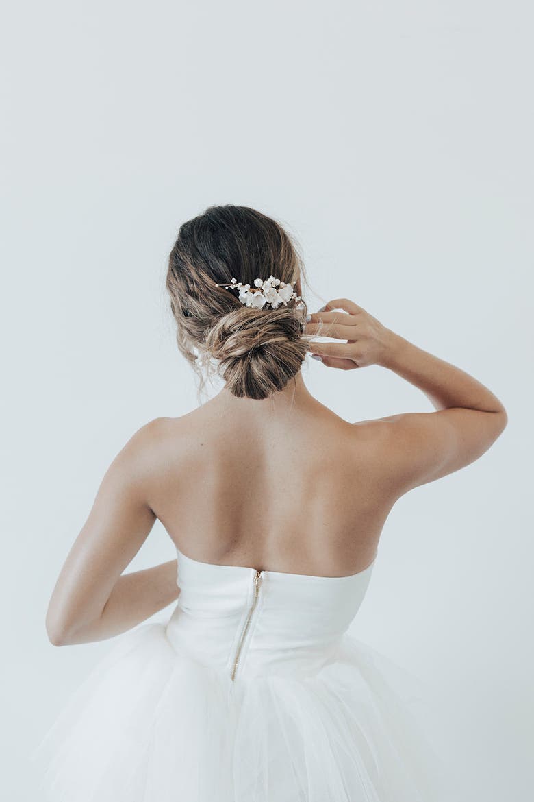 Lark Bridal Comb, Alternate, color, Gold
