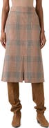 Akris punto Glen Check A-Line Midi Skirt