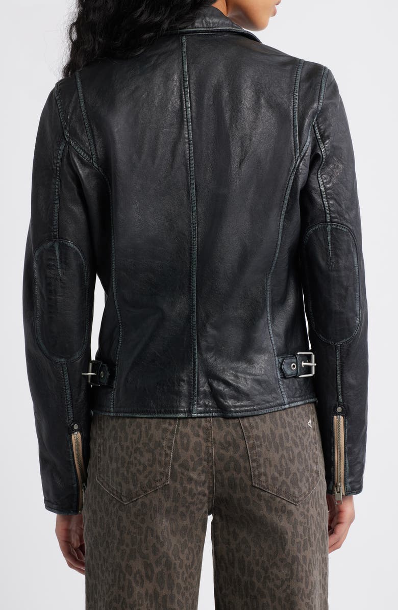 MAURITIUS Sofia Lambskin Moto Jacket, Alternate, color, Black