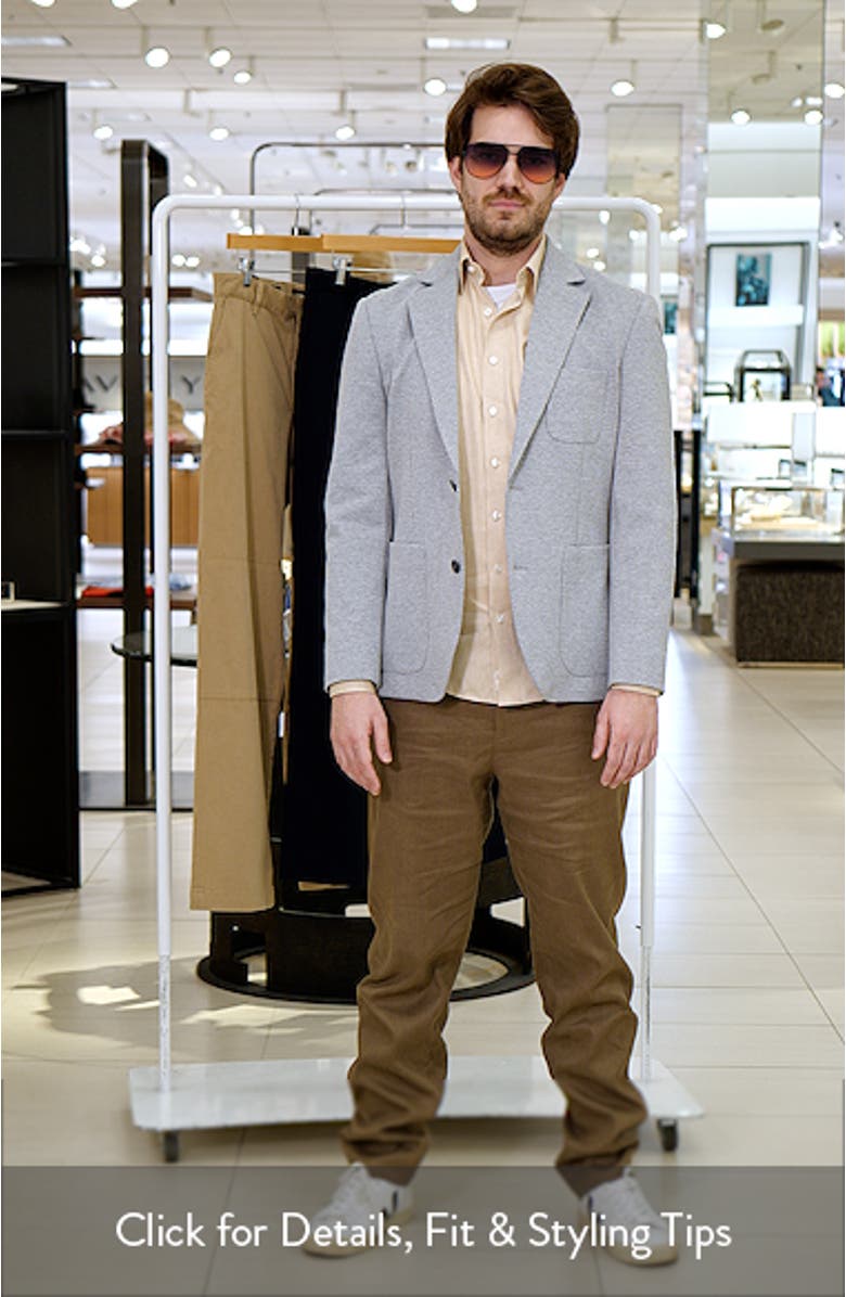 Henrik Trim Fit Grey Microcheck Knit Sport Coat, sales video thumbnail