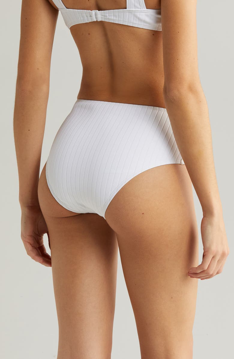 Solid & Striped Lilo Rib Bikini Bottoms, Alternate, color, Marshmallow