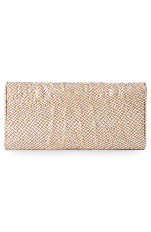 Brahmin Veronica Croc Embossed Leather Wallet In Tiramisu