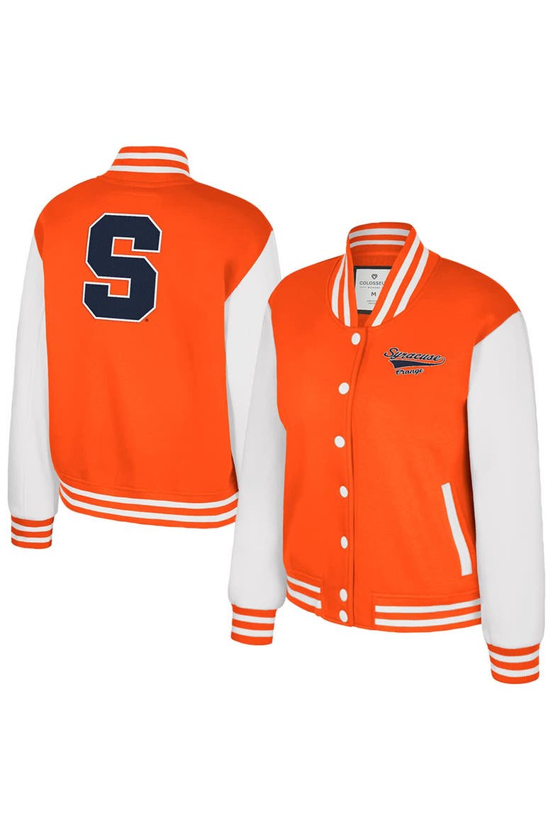 Women's Colosseum Orange Syracuse Orange French Baguette Full Snap Fleece Jacket, Main, color, Orange