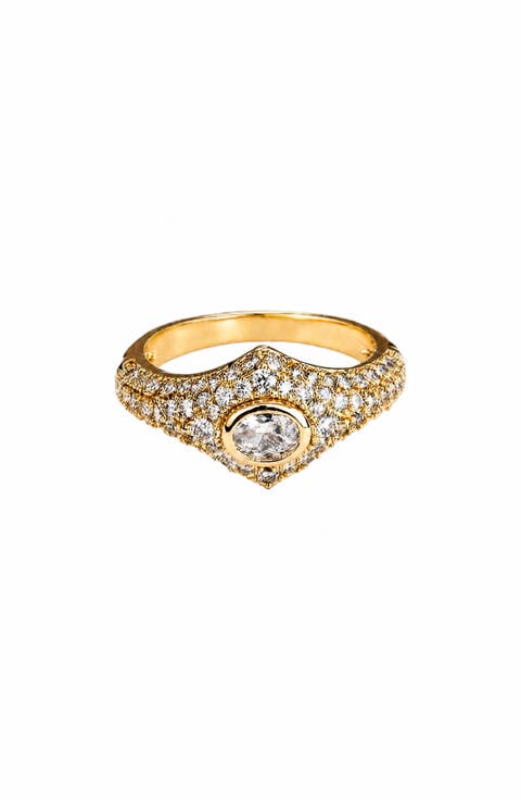 The Clara Cubic Zirconia Pinky Ring