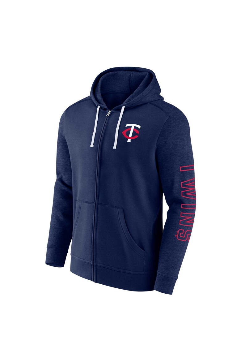 Men's Fanatics Branded Navy Minnesota Twins Offensive Line Up Lightweight Full-Zip Hoodie, Alternate, color, Navy