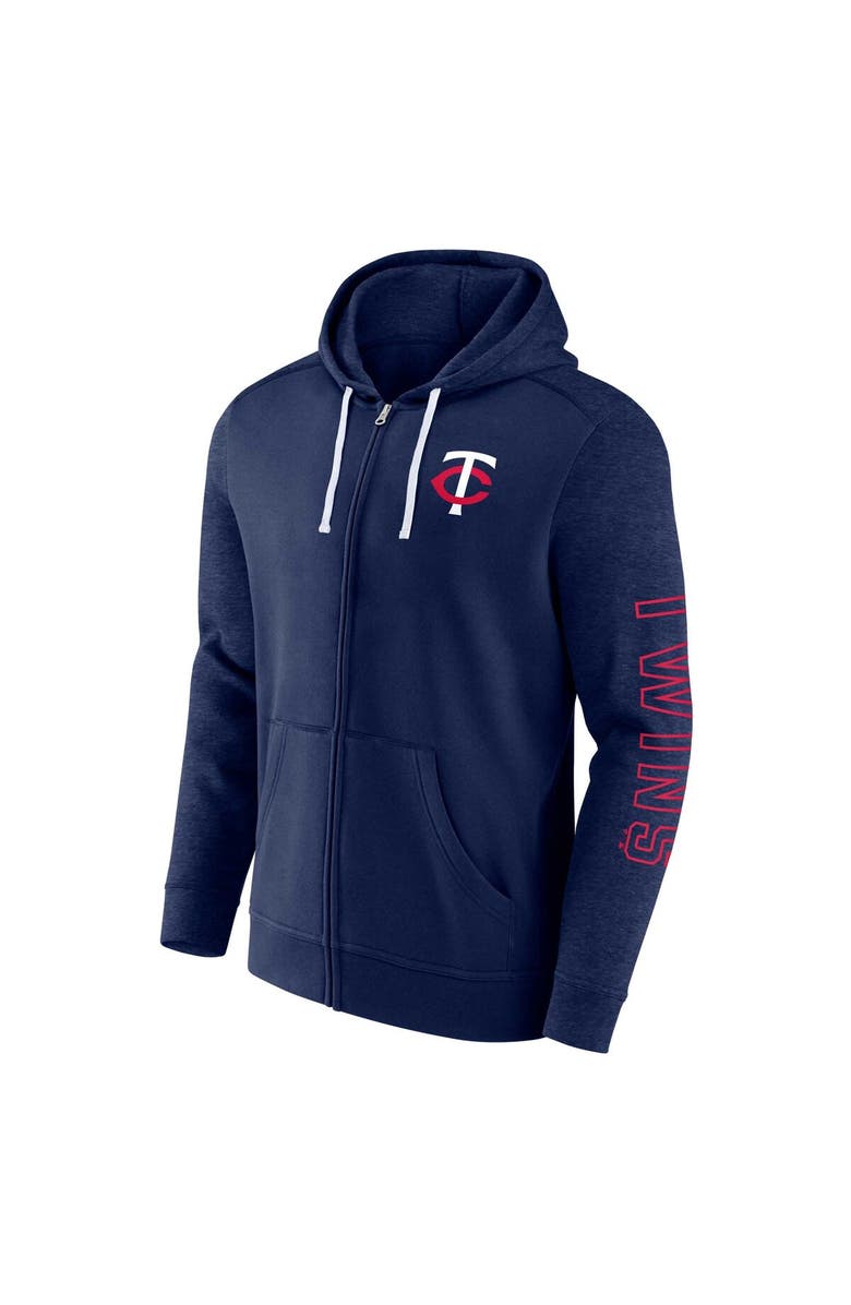 FANATICS Men's Fanatics Branded Navy Minnesota Twins Offensive Line Up Lightweight Full-Zip Hoodie, Alternate, color, Navy