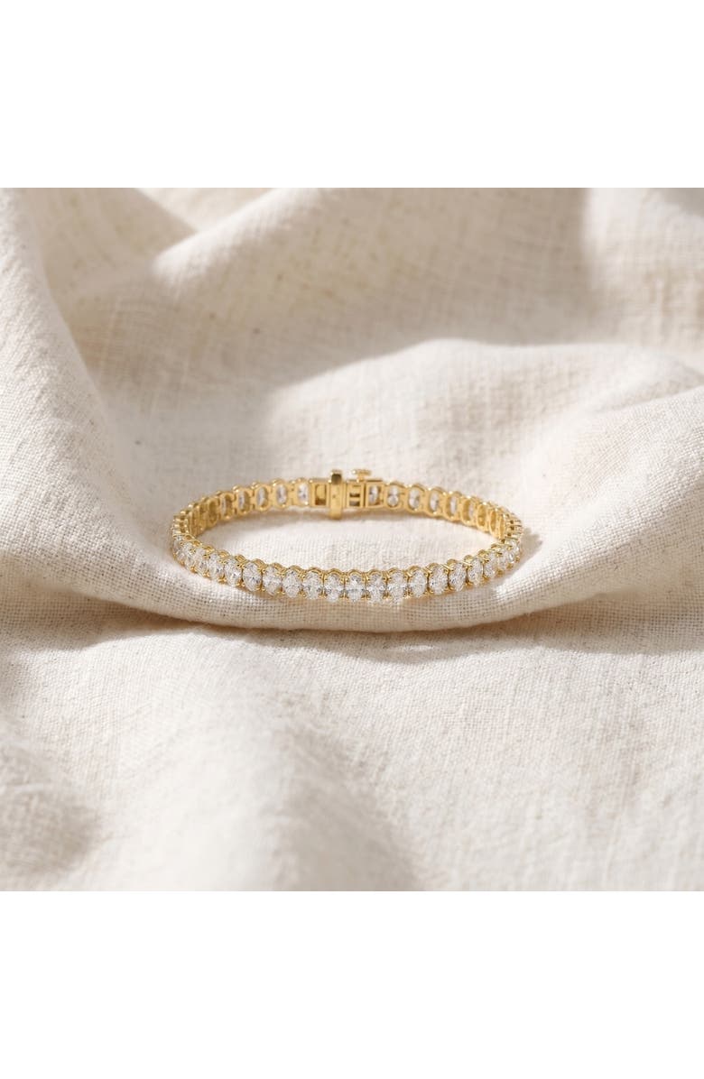 Bliss Diamond 10Ct Oval Cut Diamond Tennis Bracelet 7" 14k Gold Lab Grown, Alternate, color, 14K Yellow Gold