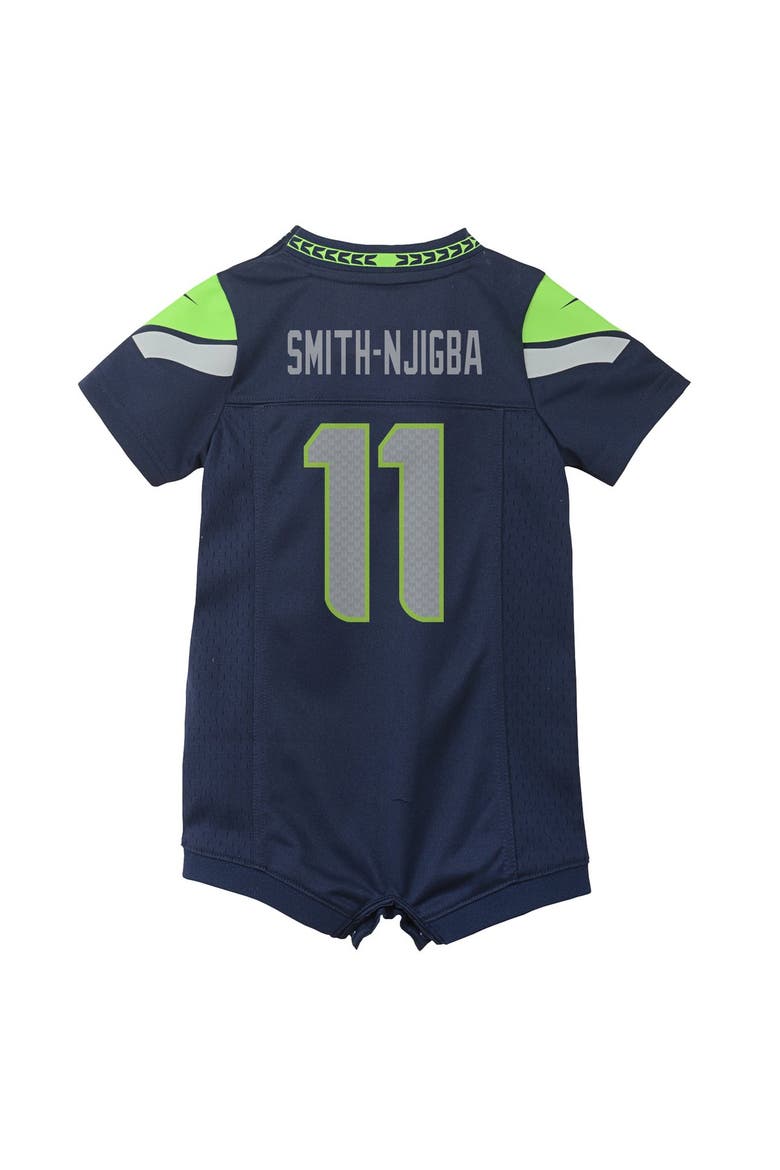 Newborn Nike Jaxon Smith-Njigba Navy Seattle Seahawks Romper Game Jersey, Alternate, color, Navy