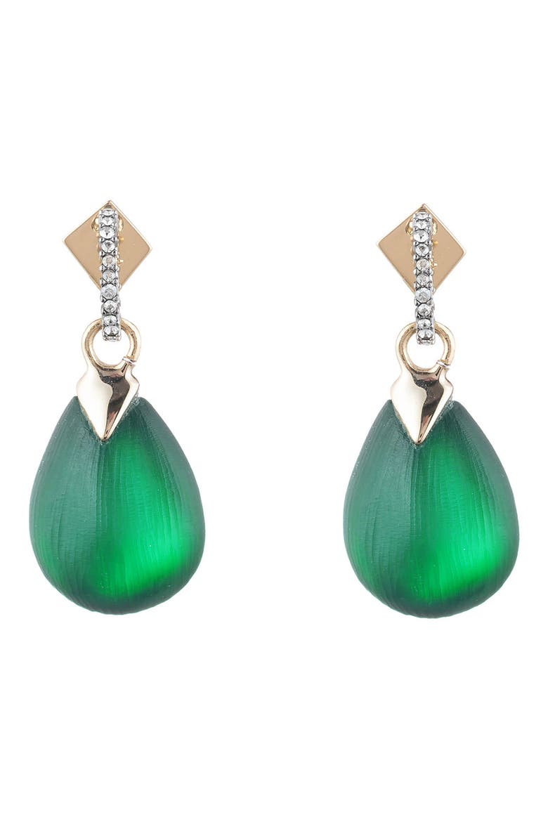 Teardrop Earrings, Main, color, BLACK FOREST