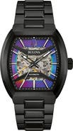 BULOVA Maquina Rainbow Skeleton Dial Automatic Bracelet Watch, 40mm