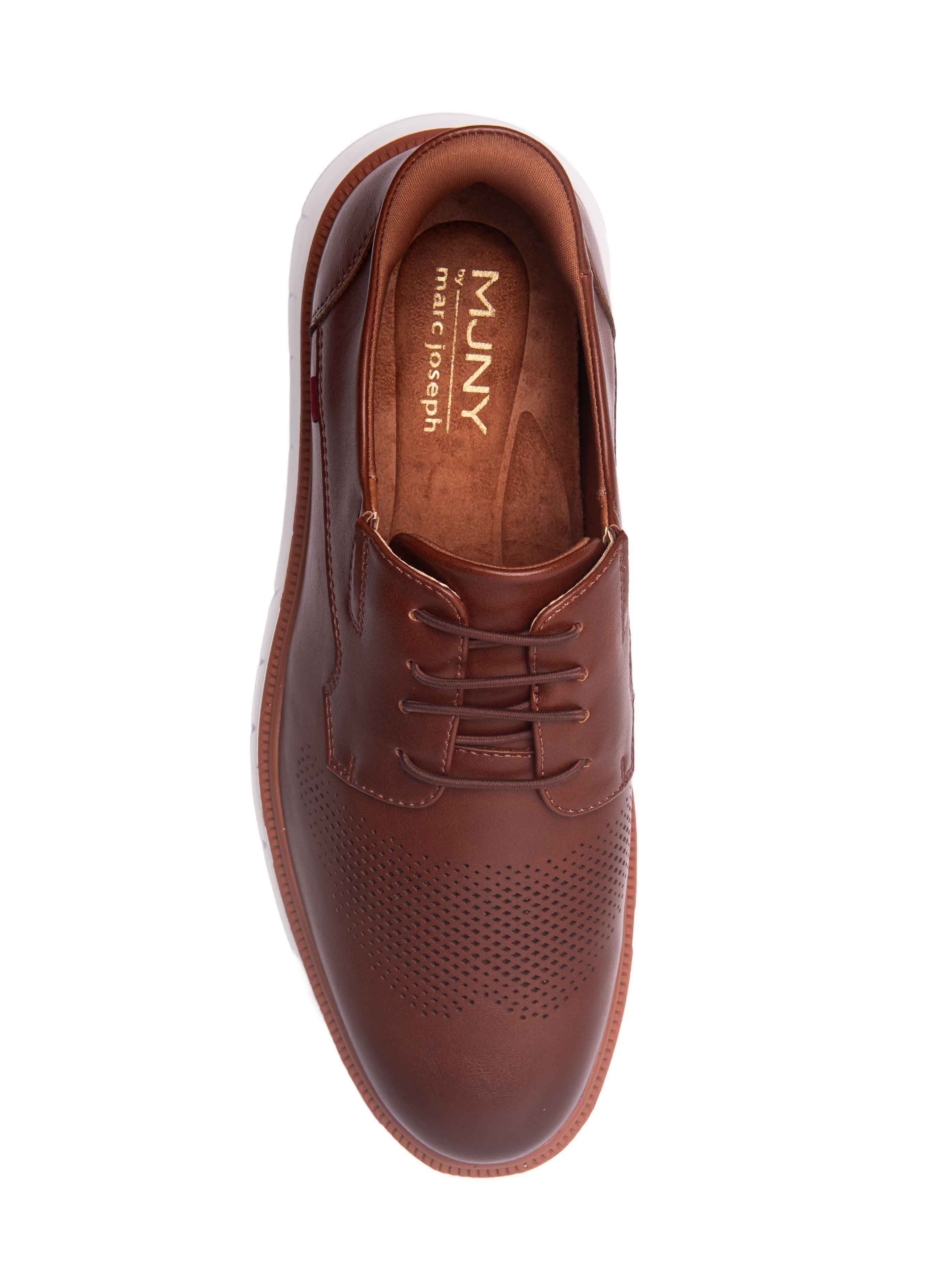 Edward Street Hands Free Technology Leather Perforated Oxford, Alternate, color, Cognac Napa Leather