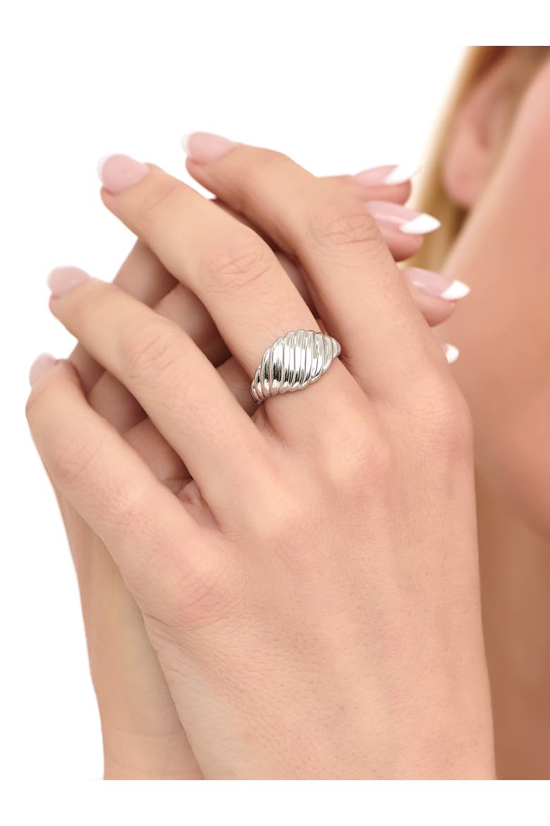 Rope Ring in Rhodium Plated Sterling Silver, 12mm, Alternate, color, Silver