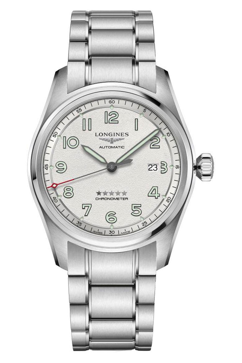 Spirit Automatic Bracelet Watch, 42mm, Main, color, SILVER/ WHITE
