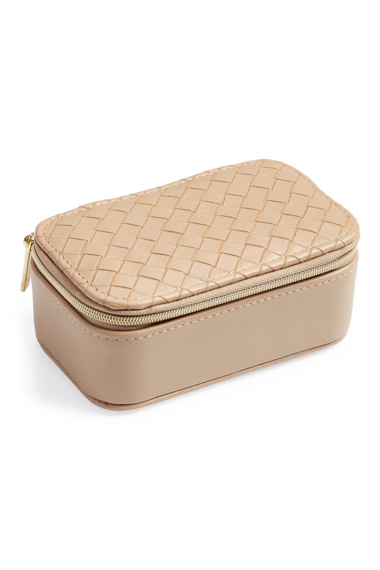 Woven Jewelry Box, Main, color, TAUPE