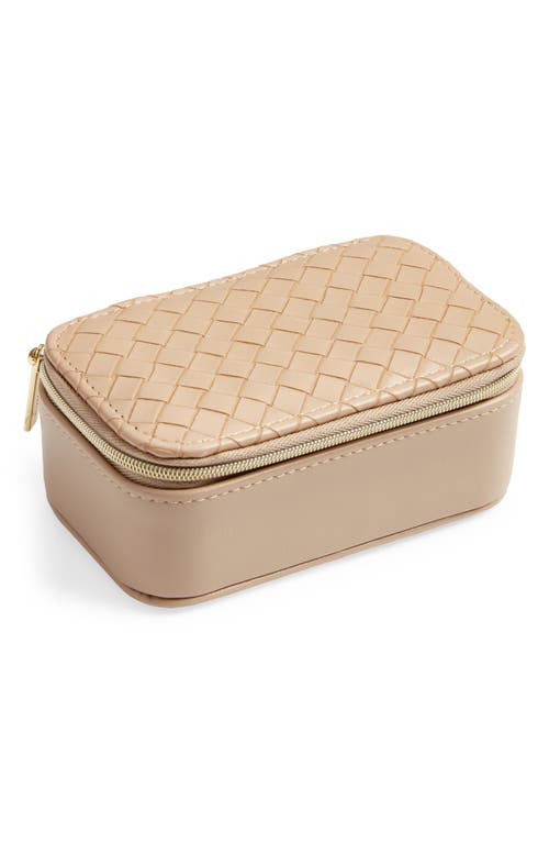 Estella Bartlett Woven Jewelry Box in Taupe