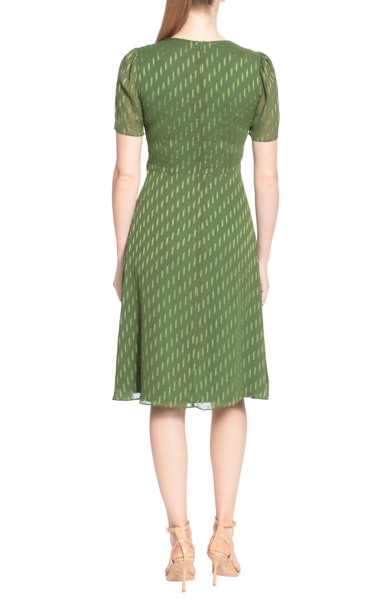 London Times Draped Fit And Flare Midi Dress, Alternate, color, 